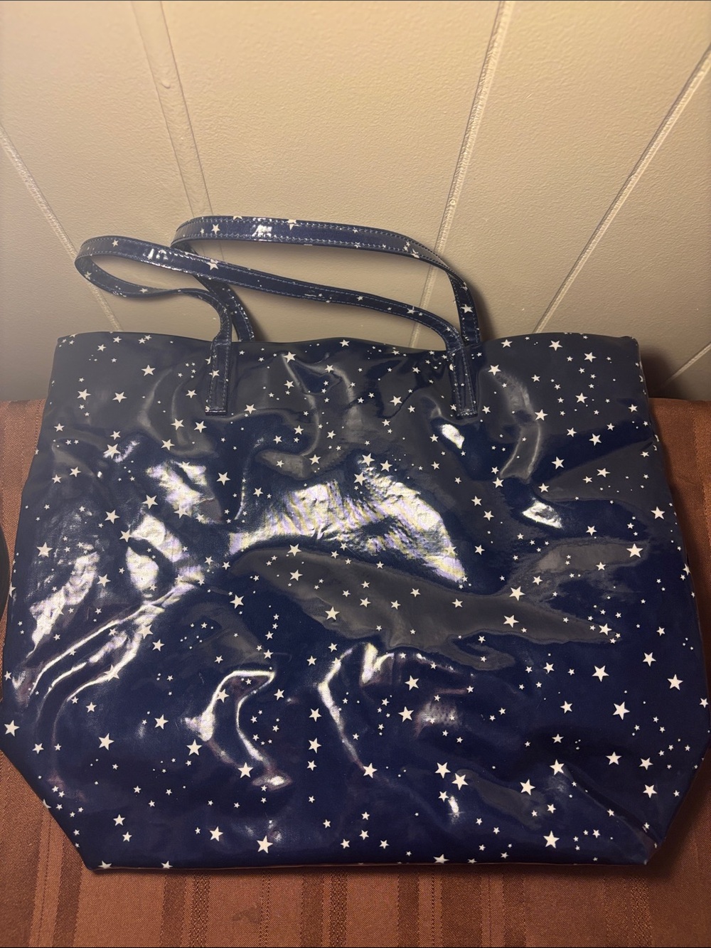 NWOT Kate Spade New York Bon Shopper Daycation Tote – Night Sky Navy Star Print - Picture 5 of 8